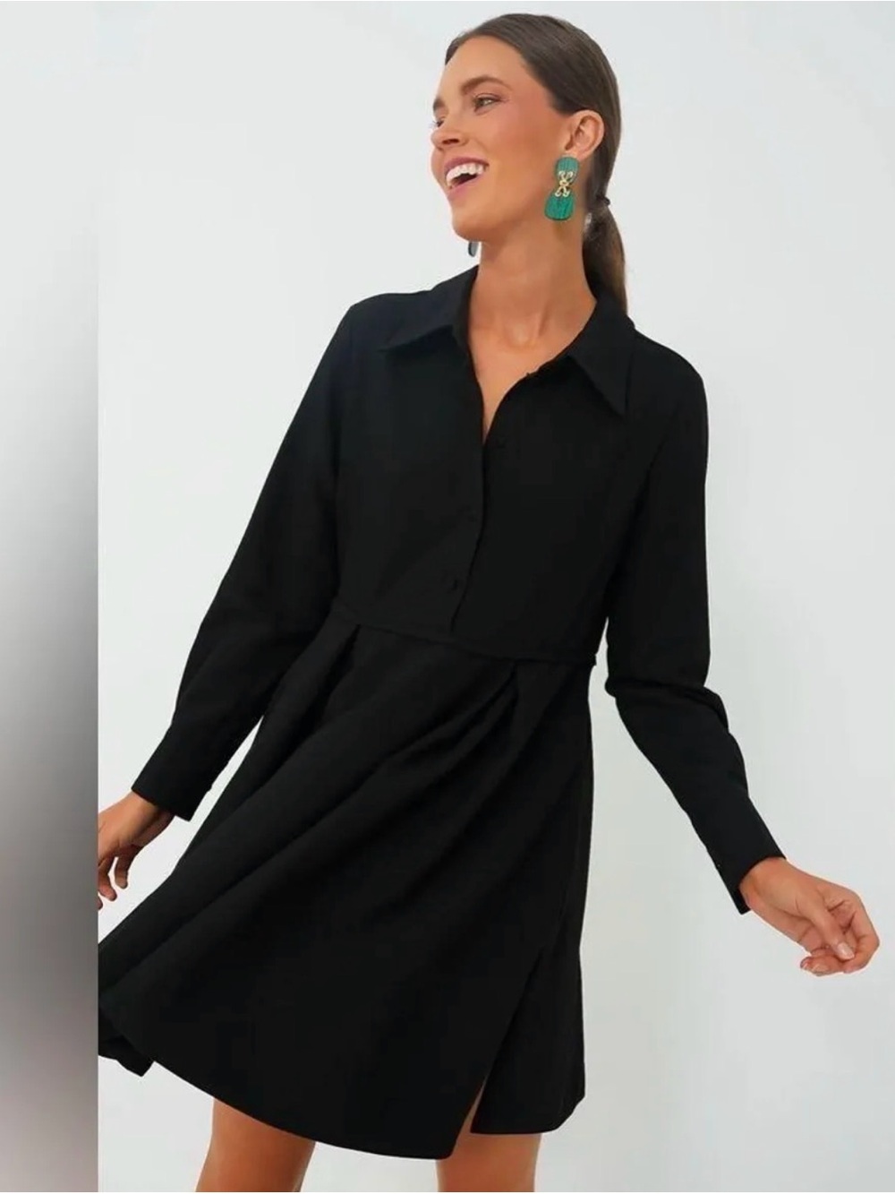 Tuckernuck/Pomander Place ‘Long-Sleeve Pleated Shirt Dress, size Medium